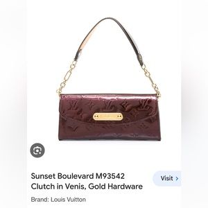 Authentic Louis Vuitton Vernis Sunset Clutch